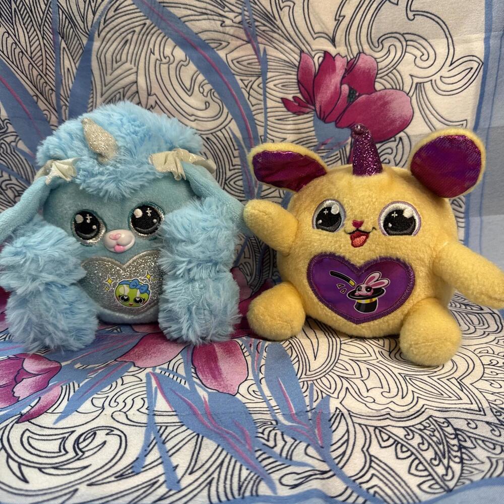 ZURU Rainbocorns Puppycorn Poodle Marley Magician Plush Lot of 2 5"